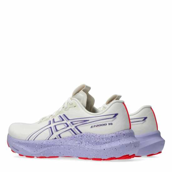 Asics Gt-2000 14 Road Running Shoes Womens Cream/Purple Маратонки за бягане