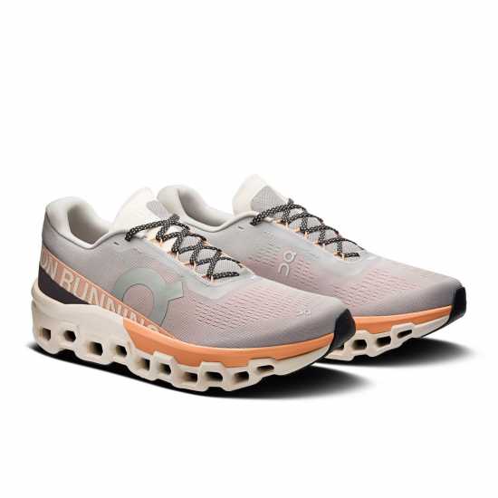 Мъжки Обувки За Бягане On Cloudmonster 2 Running Shoes Mens Grey/Orange Мъжки маратонки