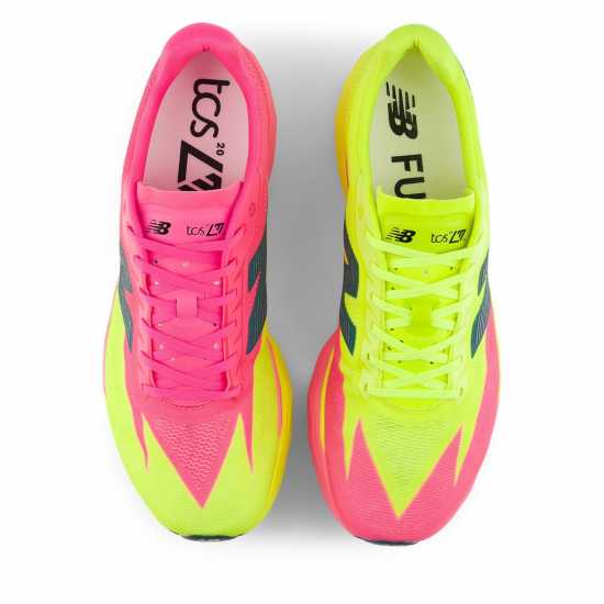 Мъжки Маратонки За Бягане New Balance Fuelcell Supercomp Elite V5 Mens Running Shoes Pink Heat/Green 