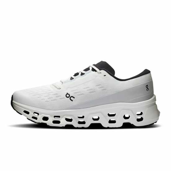 On Mens Cloudmonster 3 Running Shoes White/White On Mens Cloudmonster 3 Running Shoes White/White