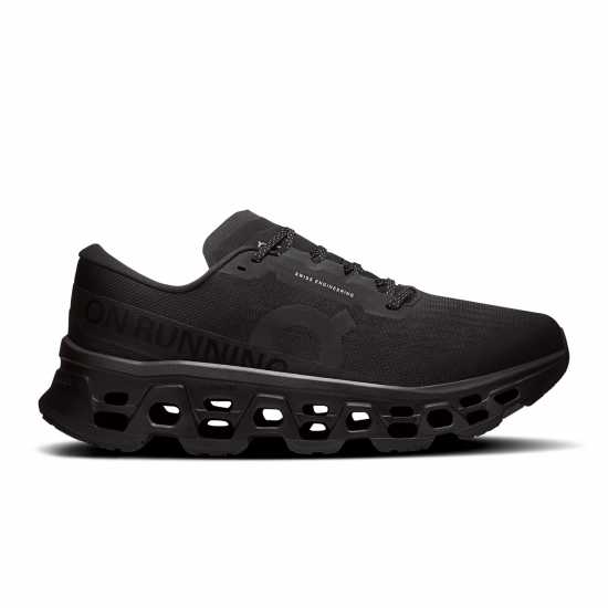 On Mens Cloudmonster 3 Running Shoes Black/Black On Mens Cloudmonster 3 Running Shoes Black/Black