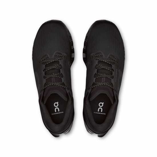 On Mens Cloudmonster 3 Running Shoes Black/Black On Mens Cloudmonster 3 Running Shoes Black/Black
