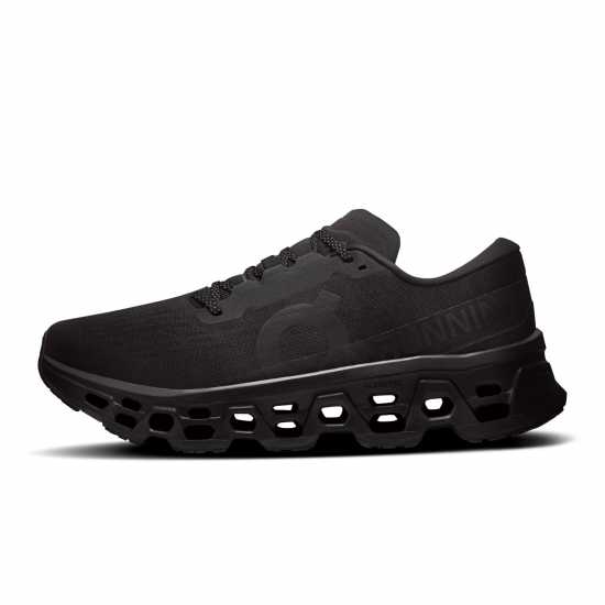 On Mens Cloudmonster 3 Running Shoes Black/Black On Mens Cloudmonster 3 Running Shoes Black/Black