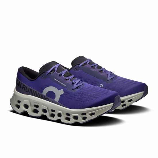 On Mens Cloudmonster 3 Running Shoes Twilight/White On Mens Cloudmonster 3 Running Shoes Twilight/White