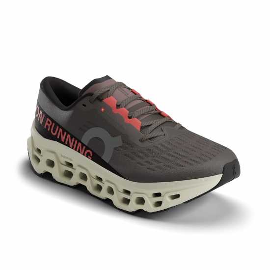 On Mens Cloudmonster 3 Running Shoes Eclipse/Ivory On Mens Cloudmonster 3 Running Shoes Eclipse/Ivory
