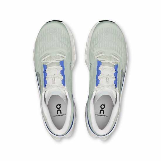 On Mens Cloudmonster 3 Running Shoes Iceberg/Ivory On Mens Cloudmonster 3 Running Shoes Iceberg/Ivory