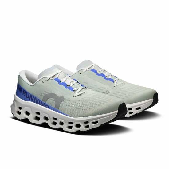 On Mens Cloudmonster 3 Running Shoes Iceberg/Ivory On Mens Cloudmonster 3 Running Shoes Iceberg/Ivory