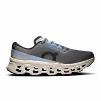 On Mens Cloudmonster 3 Running Shoes Rock/Silver 