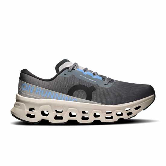 On Mens Cloudmonster 3 Running Shoes Rock/Silver On Mens Cloudmonster 3 Running Shoes Rock/Silver