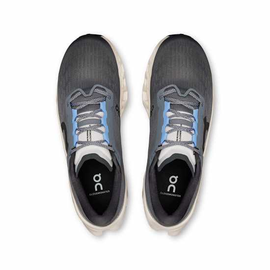 On Mens Cloudmonster 3 Running Shoes Rock/Silver On Mens Cloudmonster 3 Running Shoes Rock/Silver