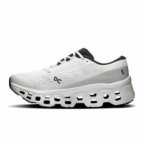 On Womens Cloudmonster 3 Running Shoes White/White On Womens Cloudmonster 3 Running Shoes White/White