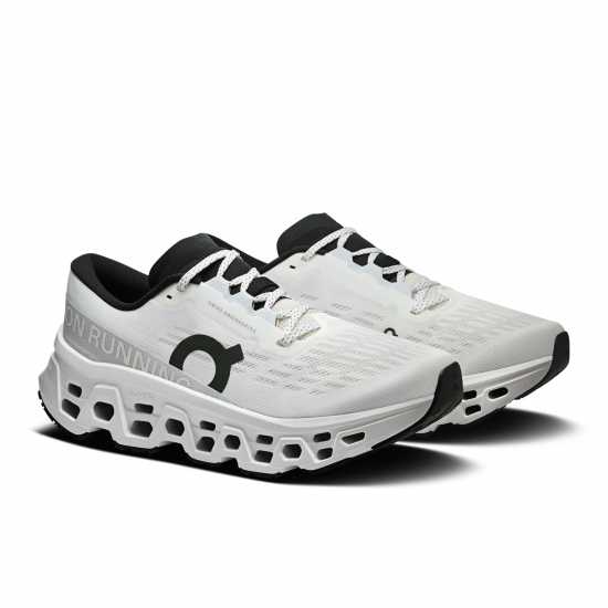 On Womens Cloudmonster 3 Running Shoes White/White On Womens Cloudmonster 3 Running Shoes White/White