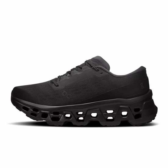 On Womens Cloudmonster 3 Running Shoes Black/Black On Womens Cloudmonster 3 Running Shoes Black/Black