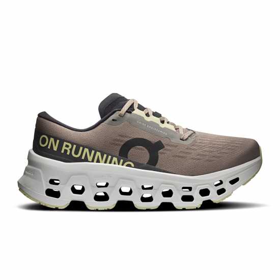 On Womens Cloudmonster 3 Running Shoes Cinder/Ivory On Womens Cloudmonster 3 Running Shoes Cinder/Ivory
