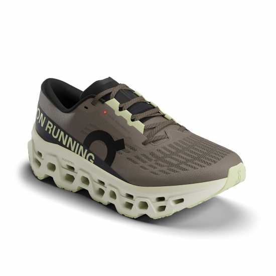 On Womens Cloudmonster 3 Running Shoes Cinder/Ivory On Womens Cloudmonster 3 Running Shoes Cinder/Ivory