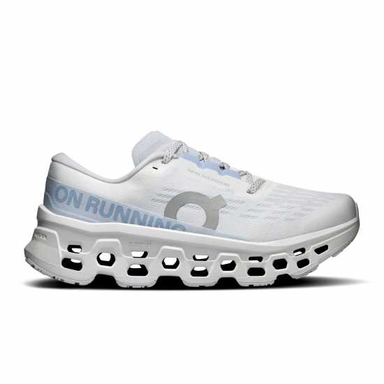On Womens Cloudmonster 3 Running Shoes White/Frost On Womens Cloudmonster 3 Running Shoes White/Frost