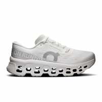 On Womens Cloudmonster 3 Running Shoes White/Wolf On Womens Cloudmonster 3 Running Shoes White/Wolf