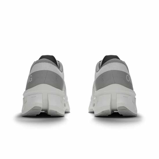 On Womens Cloudmonster 3 Running Shoes White/Wolf On Womens Cloudmonster 3 Running Shoes White/Wolf