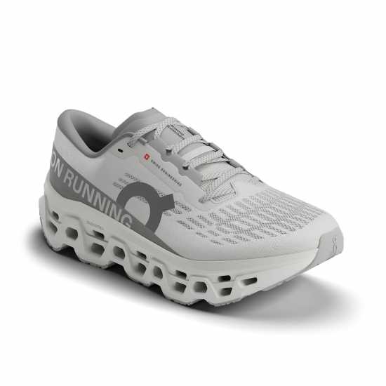 On Womens Cloudmonster 3 Running Shoes White/Wolf On Womens Cloudmonster 3 Running Shoes White/Wolf