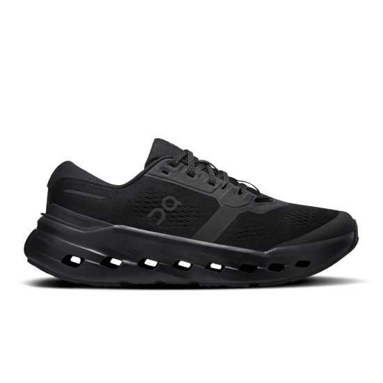 On Womens Cloudrunner 3 Road Running Shoes Black/Black 