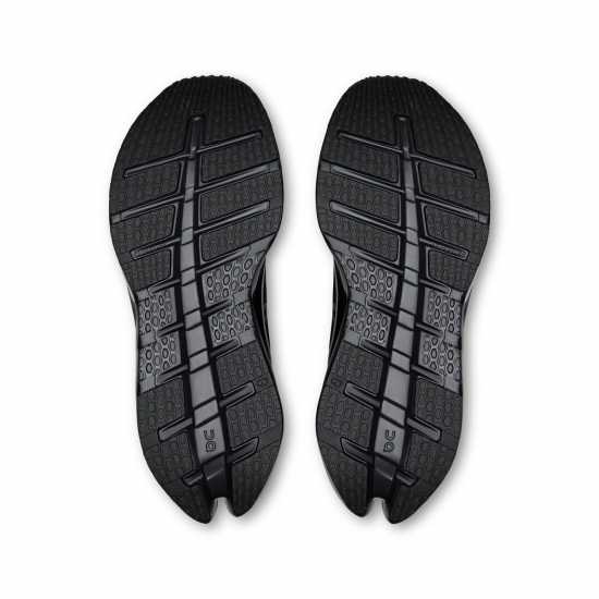 On Womens Cloudrunner 3 Road Running Shoes Black/Black 