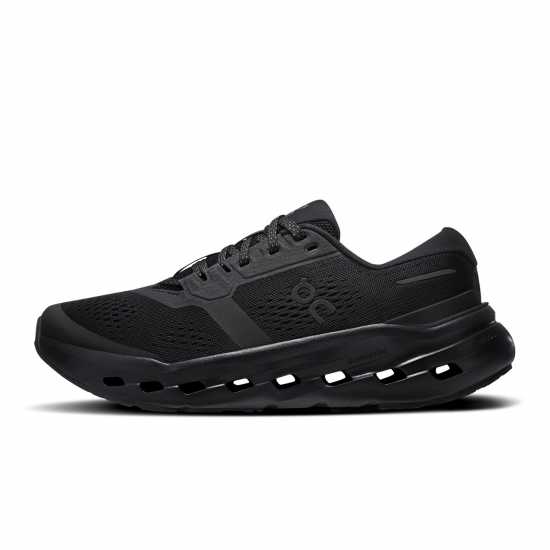 On Womens Cloudrunner 3 Road Running Shoes Black/Black 