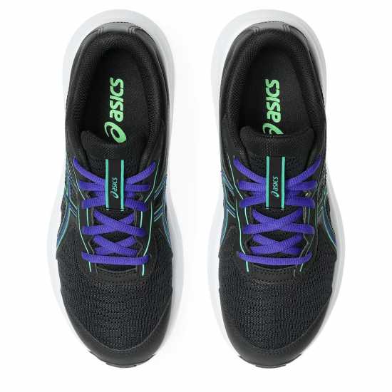 Asics Contend 9 Gs Kids Road Running Shoes Black/Vital Grn Asics Contend 9 Gs Kids Road Running Shoes Black/Vital Grn
