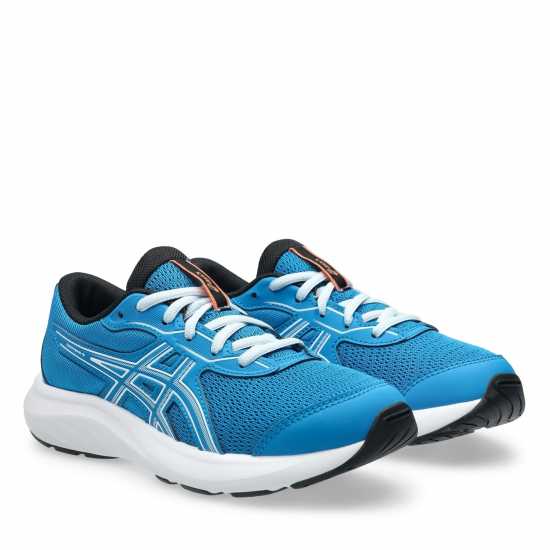 Asics Contend 9 Gs Kids Road Running Shoes Aegean Blue/Gry Asics Contend 9 Gs Kids Road Running Shoes Aegean Blue/Gry