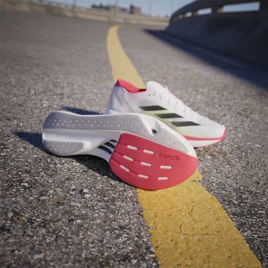 Adidas Мъжки Маратонки За Бягане Adizero Takumi Sen 10 Mens Running Shoes Бяло/Червено Мъжки маратонки