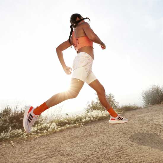 Adidas Ultraboost Light Running Trainers Womens White/Red Дамски маратонки