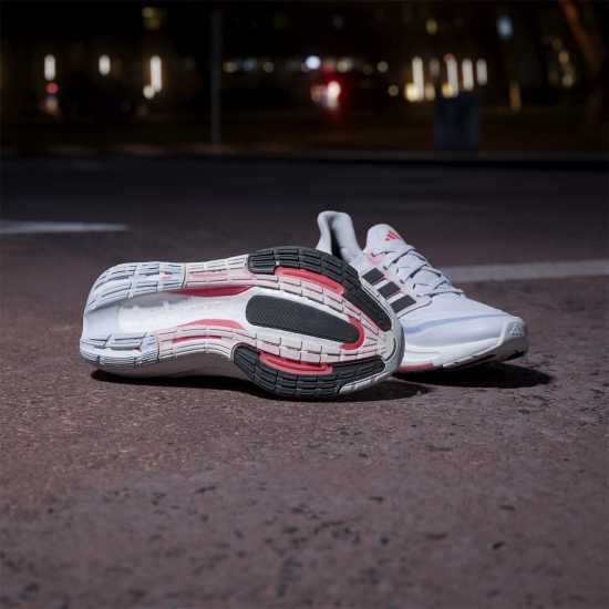 Adidas Ultraboost Light Running Trainers Womens White/Red Дамски маратонки