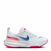 Nike Мъжки Маратонки За Бягане Zoomx Invincible 3 Flyknit Womens Running Shoes White/Blue Дамски маратонки