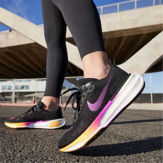 Nike Мъжки Маратонки За Бягане Zoomx Invincible 3 Flyknit Womens Running Shoes Black/Violet Дамски маратонки