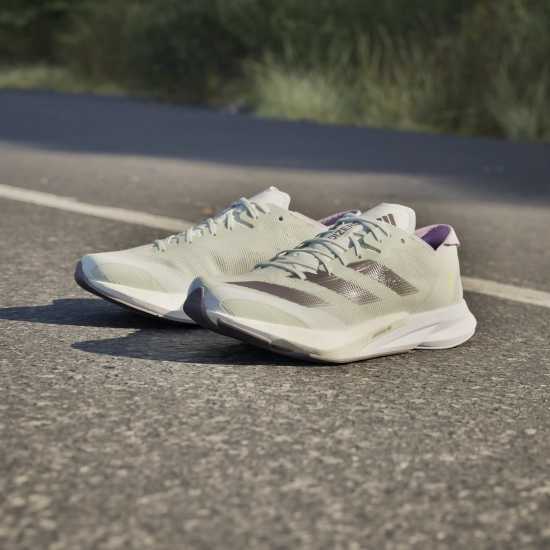 Adidas Мъжки Маратонки За Бягане Adizero Adios 8 Womens Running Shoes Сиво/Лилаво Маратонки за бягане