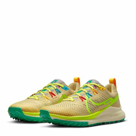 Nike React Pegasus Trail 4 Running Shoes Womens Gold/Volt - Дамски маратонки