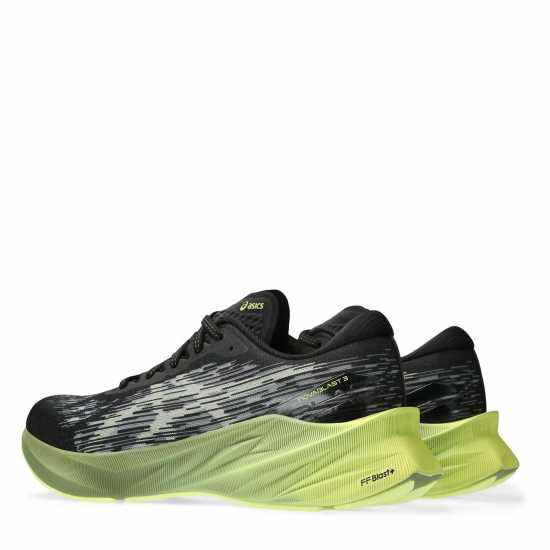 Asics Мъжки Обувки За Бягане Novablast 3 Running Shoes Mens Black/Green Мъжки маратонки