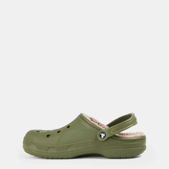 Crocs Baya Lined Mule Slippers Армейско зелено Crocs Baya Lined Mule Slippers Армейско зелено