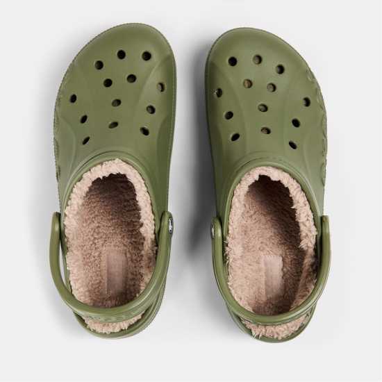 Crocs Baya Lined Mule Slippers Армейско зелено Crocs Baya Lined Mule Slippers Армейско зелено
