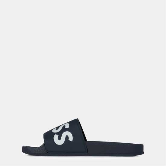 Hugo Boss Boss Men's Aryeh Sliders, Comfy Footbed Sandals Морско синьо/Бяло 405 