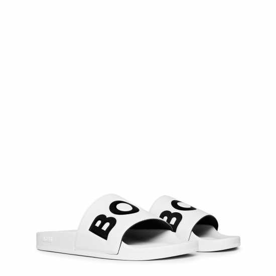 Мъжки сандали и джапанки Hugo Boss Boss Aryeh Sliders Бяло 101 Hugo Boss Boss Aryeh Sliders Бяло 101 Мъжки сандали и джапанки