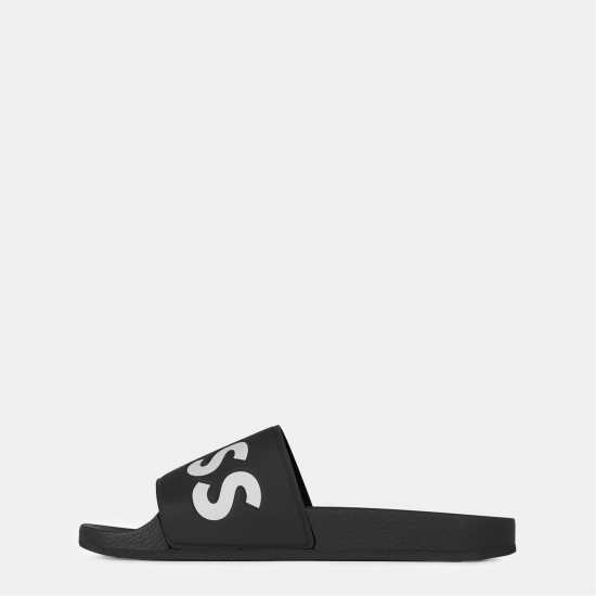 Hugo Boss Boss Men's Aryeh Sliders, Comfy Footbed Sandals Черно/Бяло 002 