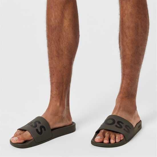 Hugo Boss Boss Aryeh Sliders Хаки/Черно 341 Мъжки сандали и джапанки