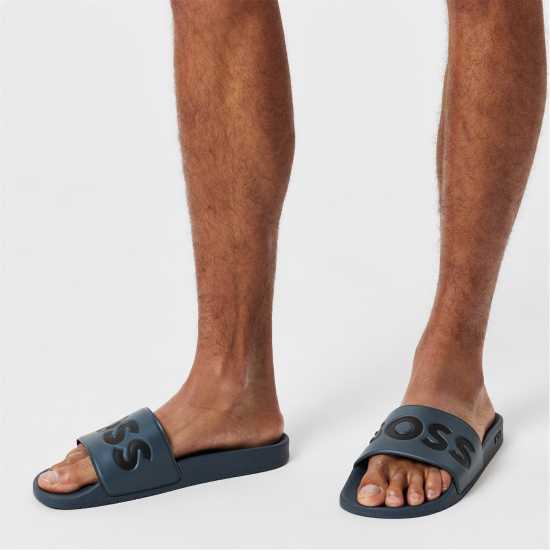 Hugo Boss Boss Aryeh Sliders Сиво/Черно 022 Мъжки сандали и джапанки