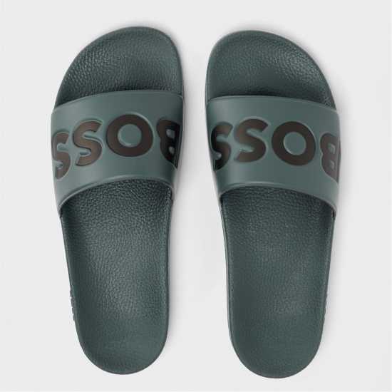 Hugo Boss Boss Aryeh Sliders Сиво/Черно 022 Мъжки сандали и джапанки