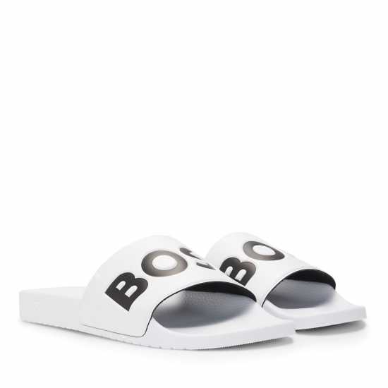 Мъжки сандали и джапанки Boss Aryeh Sliders Бяло/Черно 101 Boss Aryeh Sliders Бяло/Черно 101 Мъжки сандали и джапанки
