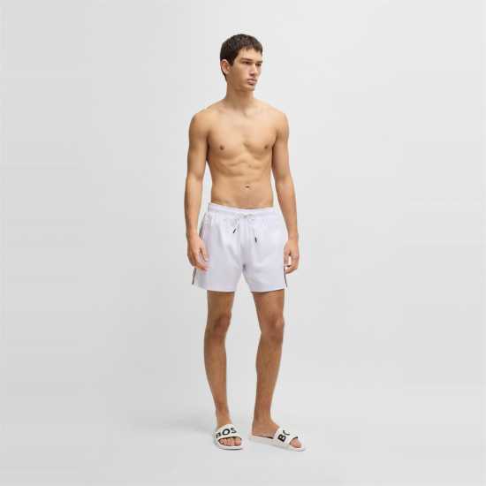 Мъжки сандали и джапанки Boss Aryeh Sliders Бяло/Черно 101 Boss Aryeh Sliders Бяло/Черно 101 Мъжки сандали и джапанки