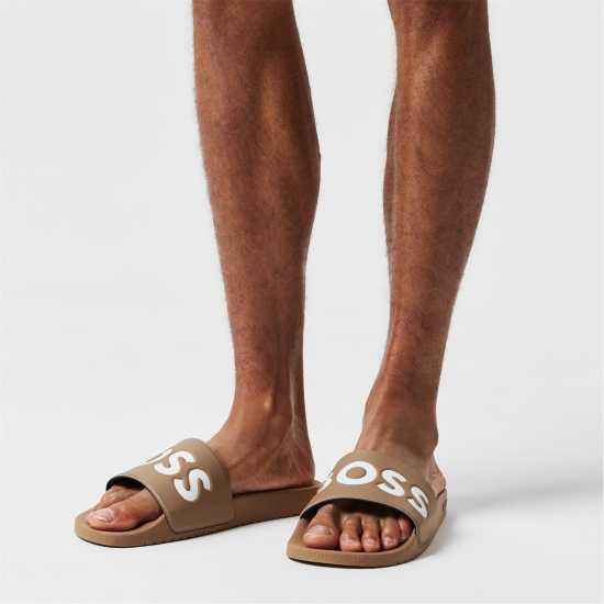 Hugo Boss Boss Aryeh Sliders Камел/Черно 260 Мъжки сандали и джапанки