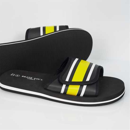 Brave Soul Mens Adjustable Strap Striped Slider  Мъжки сандали и джапанки