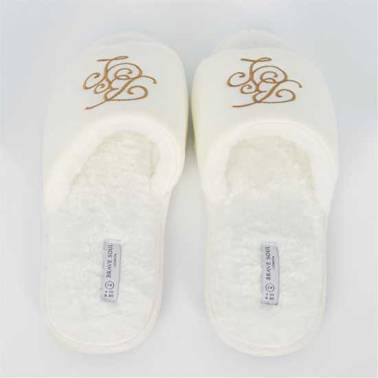 Мъжки сандали и джапанки Brave Soul Mens Open Toe Emboridered Logo Slipper Brave Soul Mens Open Toe Emboridered Logo Slipper Мъжки сандали и джапанки