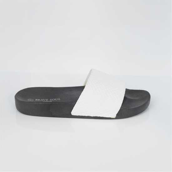 Мъжки сандали и джапанки Brave Soul Mens Slider With Embossed Detail Strap Brave Soul Mens Slider With Embossed Detail Strap Мъжки сандали и джапанки